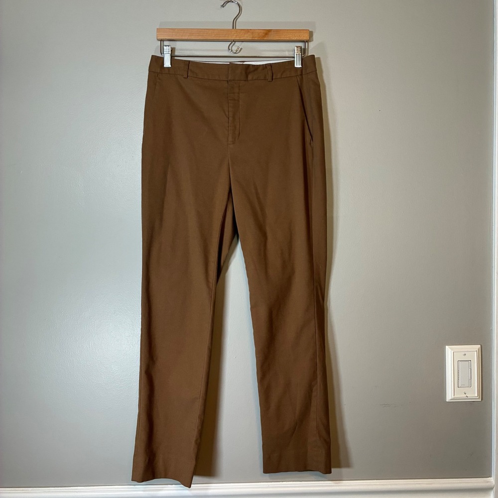 Harve Benard Brown Straight Leg Dress Pants Womens Size 10 Office Trousers